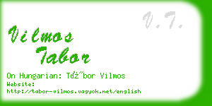 vilmos tabor business card
